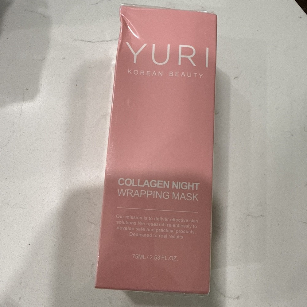 Yuri Korean Beauty Collagen Night Wrapping Mask 75ml 2.53 fl.oz NEW EXP 12/2028